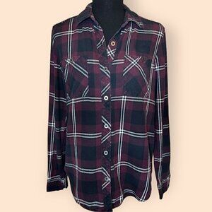 Plaid flannel button up